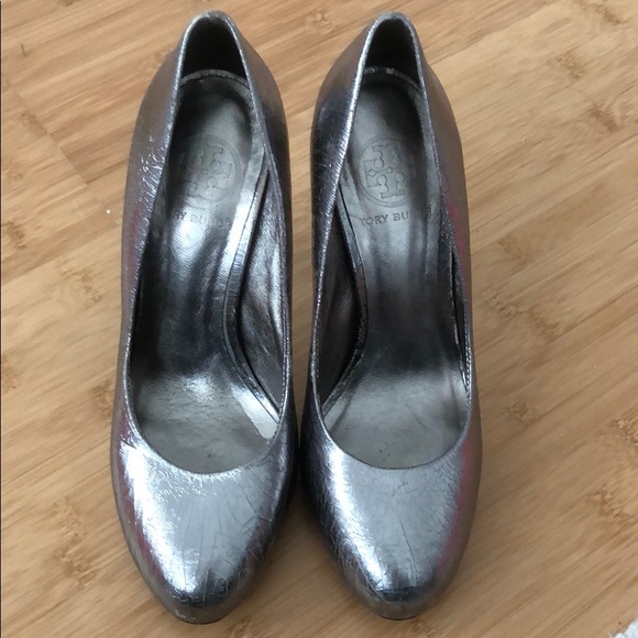 Metallic Tory Burch heels - Picture 1 of 8